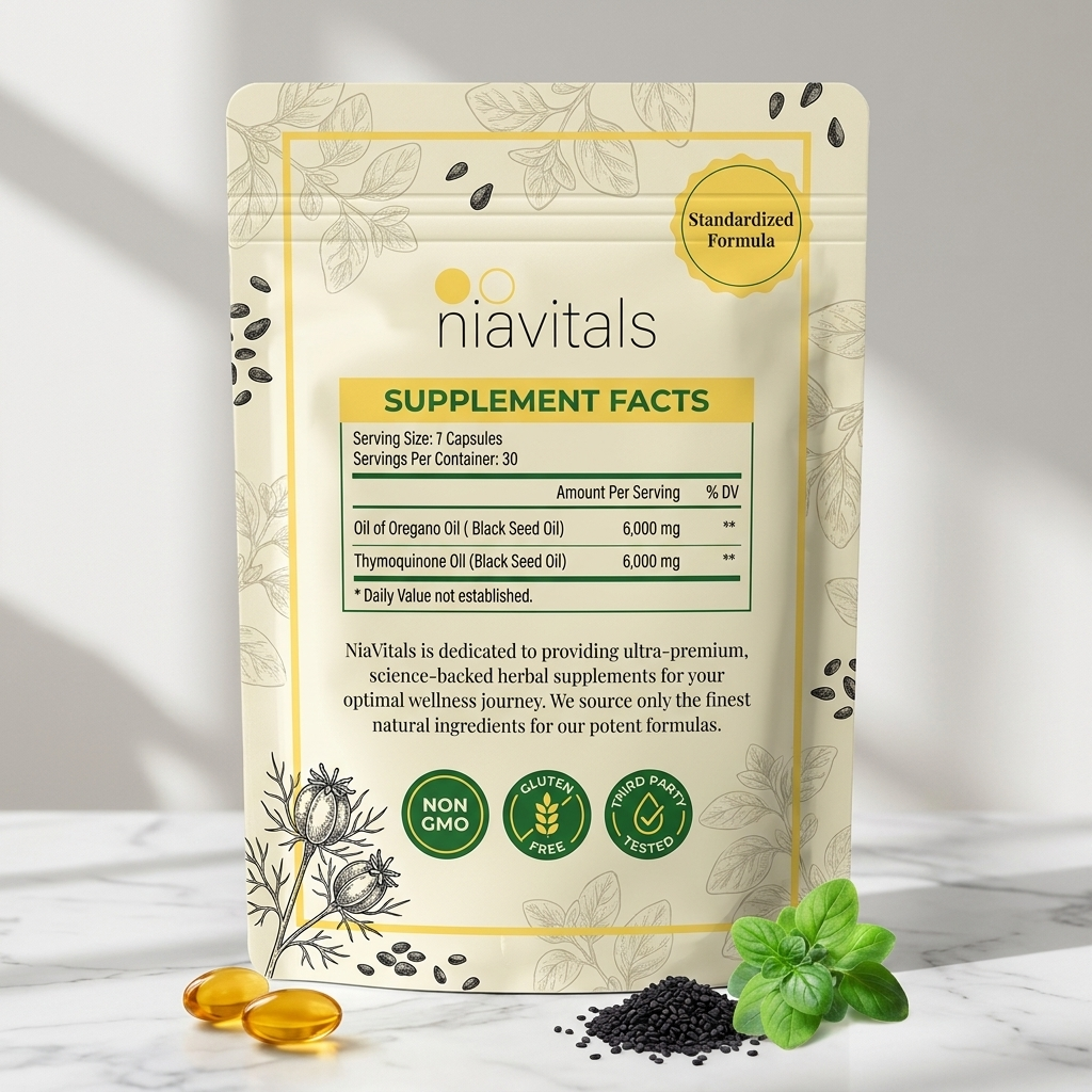 niavitals® The Original Oregano & Black Seed Oil Softgels